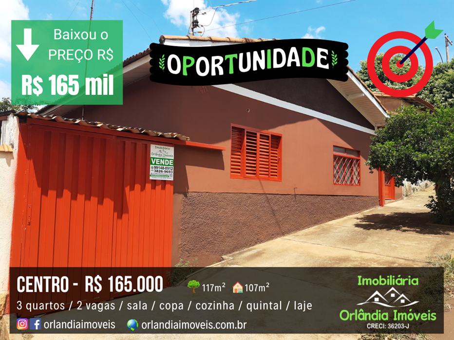 Venda Casa No Centro Orlândia-SP