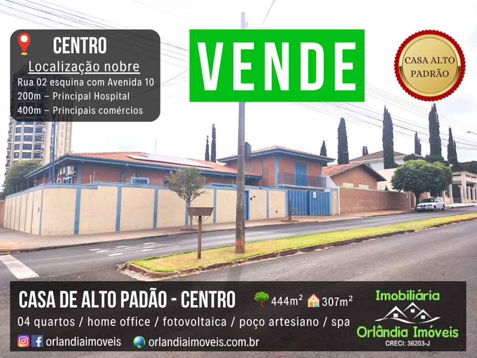 Venda Casa De Alto Padrão No Centro Orlândia-SP