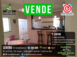 Venda Casa No Centro Orlândia-SP