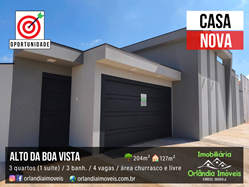 Venda Casa Nova No Alto Da Boa Vista Orlândia-SP