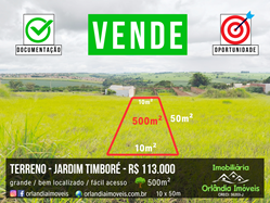 Venda Terreno No Jardim Timboré Orlândia-SP