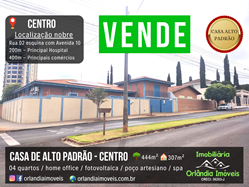 Venda Casa De Alto Padrão No Centro Orlândia-SP